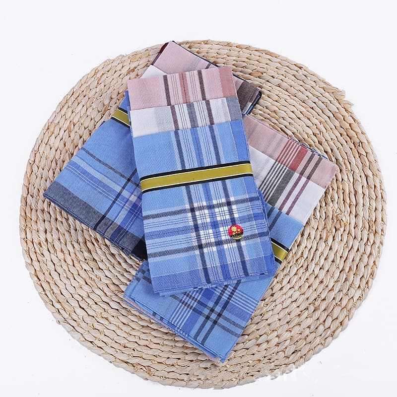 3 Unidades 37x37cm Poliéster Algodão Masculino Tecido Absorvente De Suor Toalha De Limpeza Lenço Estilo Clássico