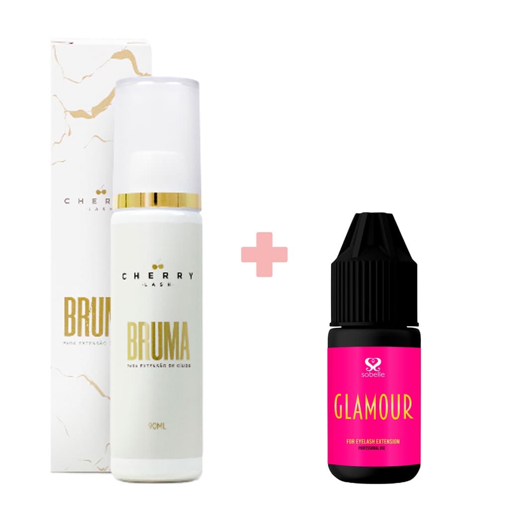 Bruma Aceleradora Cherry Lash 90ml + Adesivo Cola Sobelle Glamour 3g