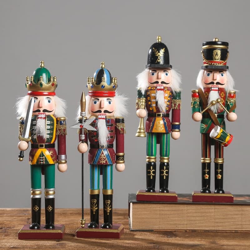 Quebra-Nozes 30cm Soldado Marionete Fantoche De Madeira Artesanato Home Ornamento Ano Novo Decoração De Natal