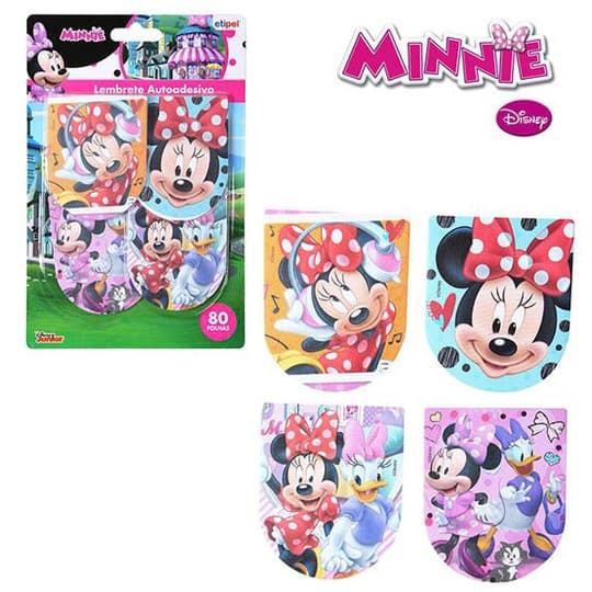 BLOCO AUTOADESIVO / STICKER PARA RECADO COM 80 FOLHAS MINNIE 8X6,5 CM