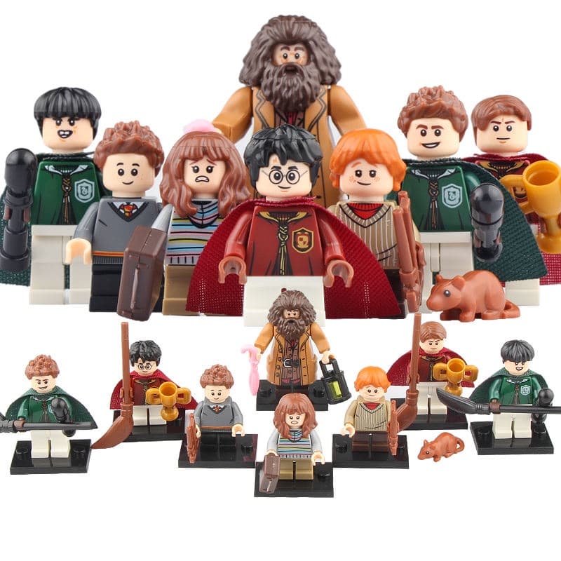 Magia Harry Série Potters Dobby Hagrid Luna Seamus Voldemort Rowena Ron Blocos De Construção Figura Brinquedos Crianças