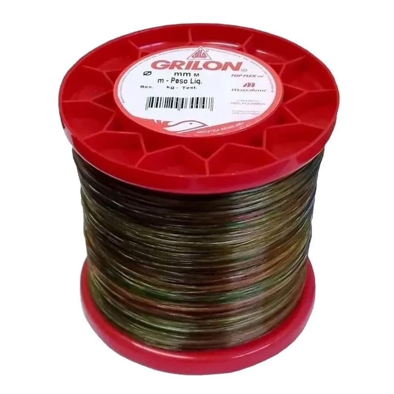 Linha Pesca Grilon Colorida Multicolor Mazzaferro 250 Gramas
