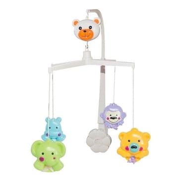 Móbile Infantil Bebe Musical Giratório Berço 5 Peças Animais