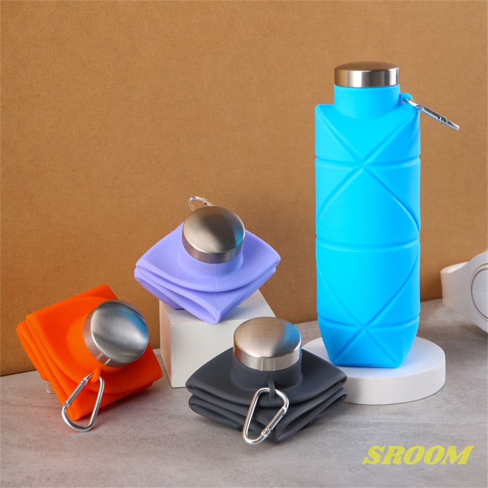 700ml garrafa de água dobrável de silicone de grau alimentício chaleira portátil esportes ao ar livre