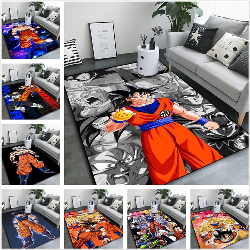 Sete Dragon Ball Animação Tapete Sun Wukong Quarto Cabeceira Sofá De Porta Do Banheiro Absorvente E Antiderrapante Perso