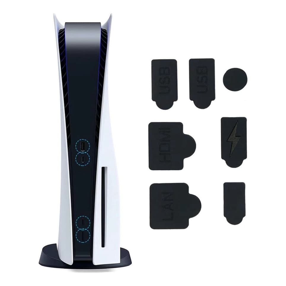 Protetor De Poeira Tampa Borracha Portas USB Para PS5 Playstation 5