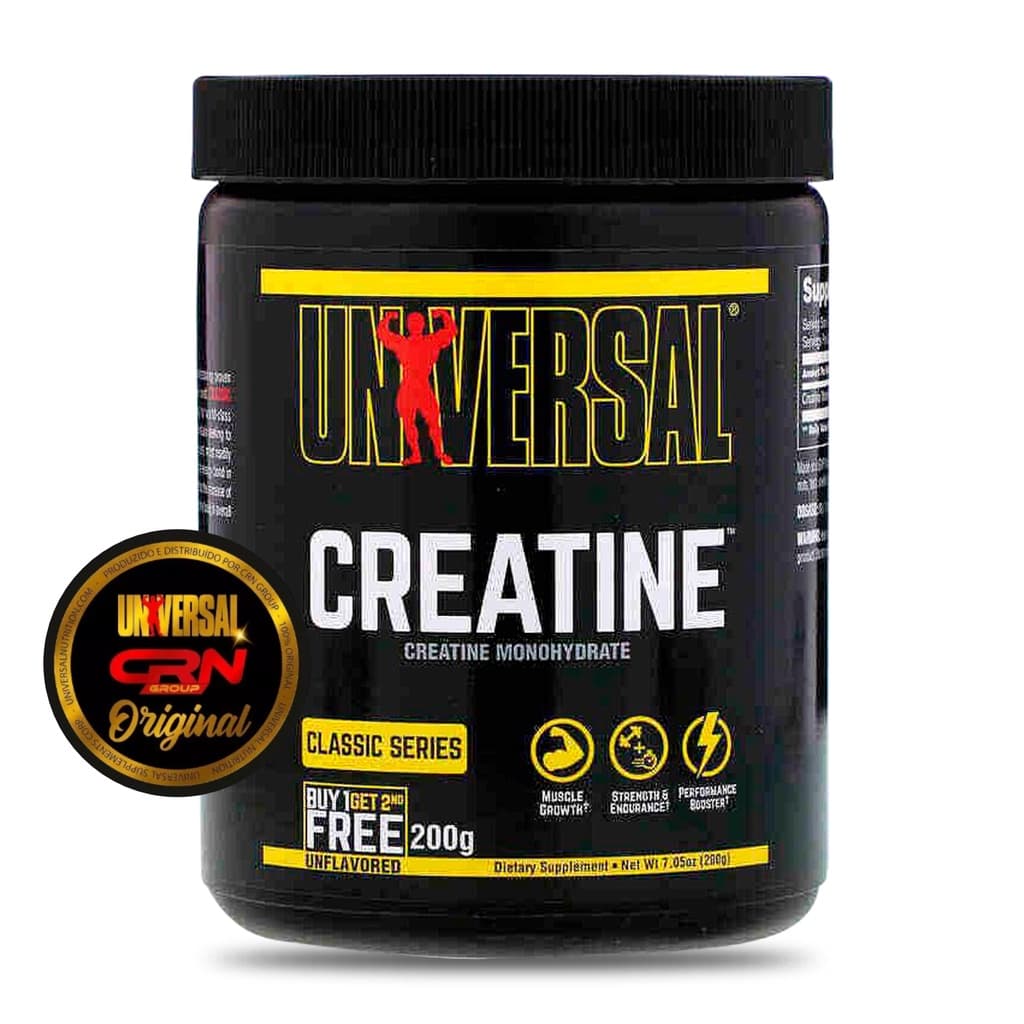 Creatina Universal Original - 100% Pura Zero Adição de Carboidratos - 200g
