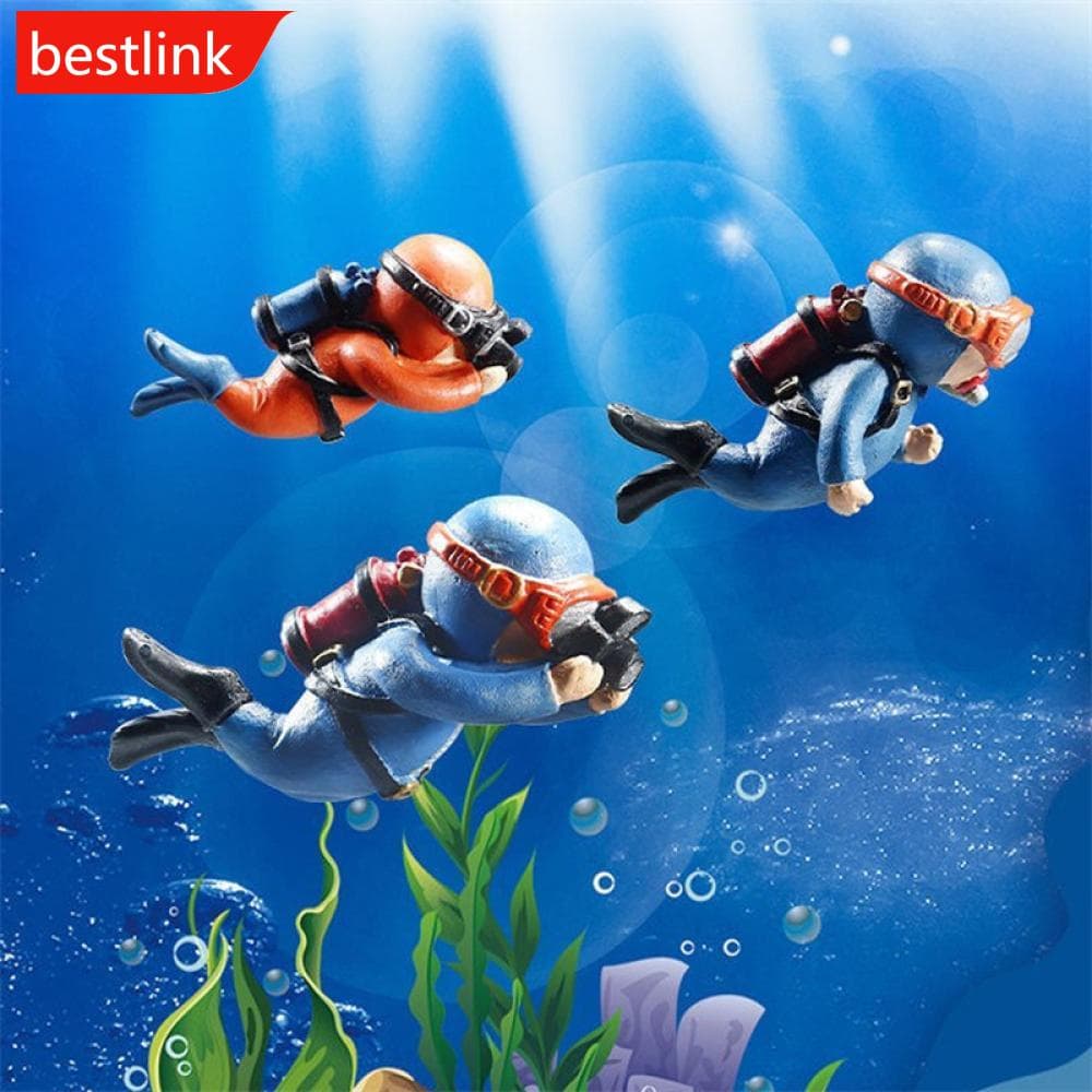 Enfeite de Aquário Mergulhador Cartoon Fofo Decoração Flutuante para Tanque Peixes Estilo Doraemon
