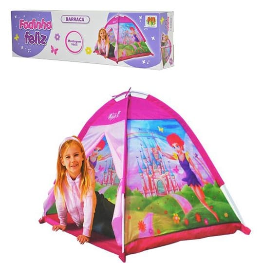 BARRACA DOBRÁVEL FADINHA FELIZ 112 X 112 X 94 CM