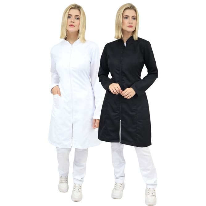 Jaleco Feminino com Zíper - Jaleco Esteticista