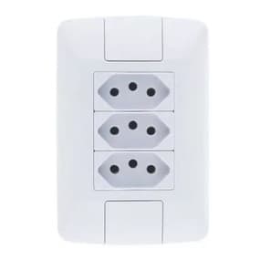 Conjunto 4x2 com 3 Tomadas 2P+T 20 A 250 V Aria Branco - Tramontina