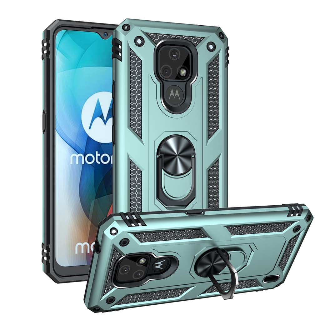Capa Para Motorola MOTO G9 Play E7 Plus Anel Suporte Caixa Magnética À Prova De Choque De Telefone Com