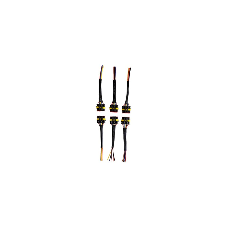 6 X Conector Selado 5 Vias Fêmea C/ Chicote 15 cm