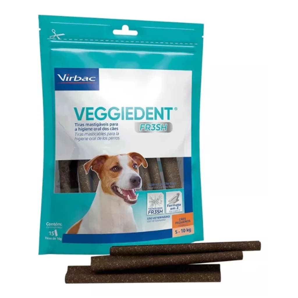 Veggiedent Fresh 15 Tiras Caes Pequenos Virbac Saude Oral