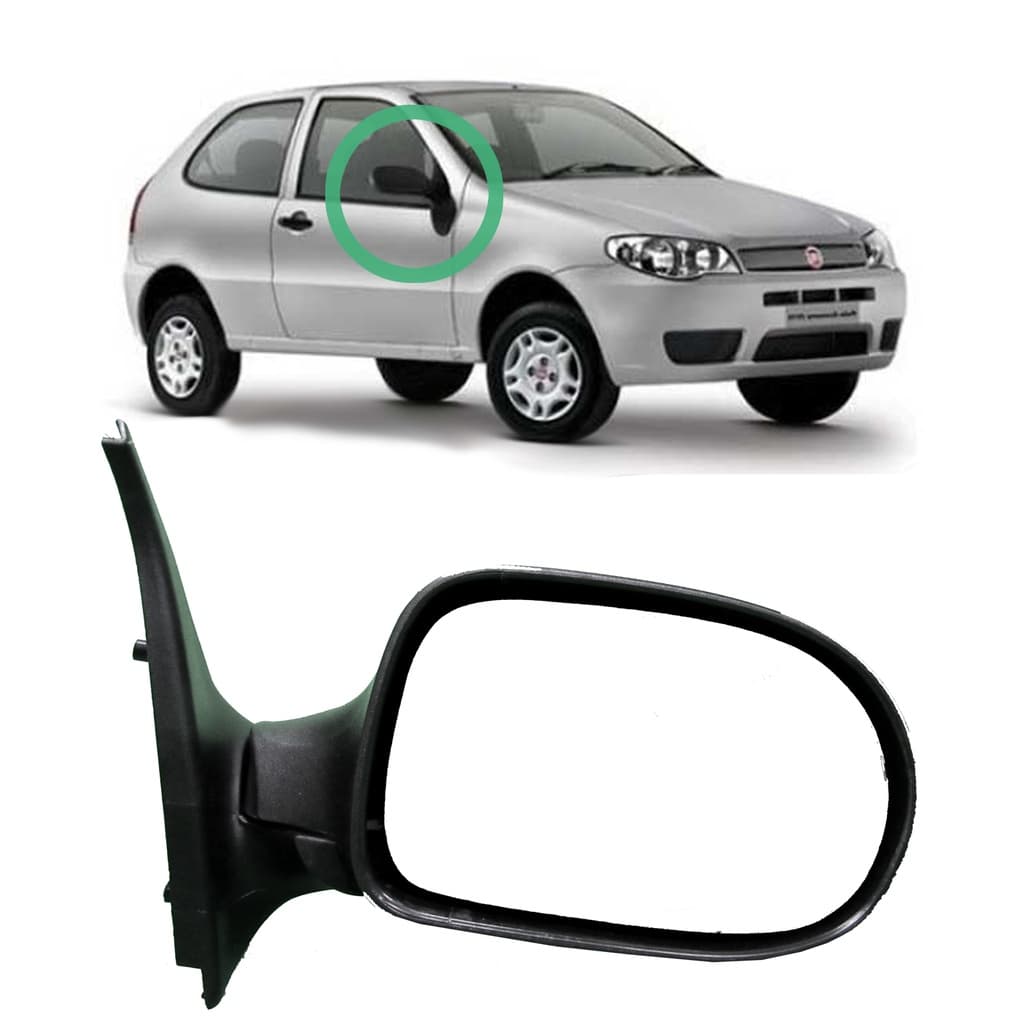 Retrovisor Palio Fire Economy Strada Fire 11 12 13 14 15 16 2 Portas Sem Controle Manual