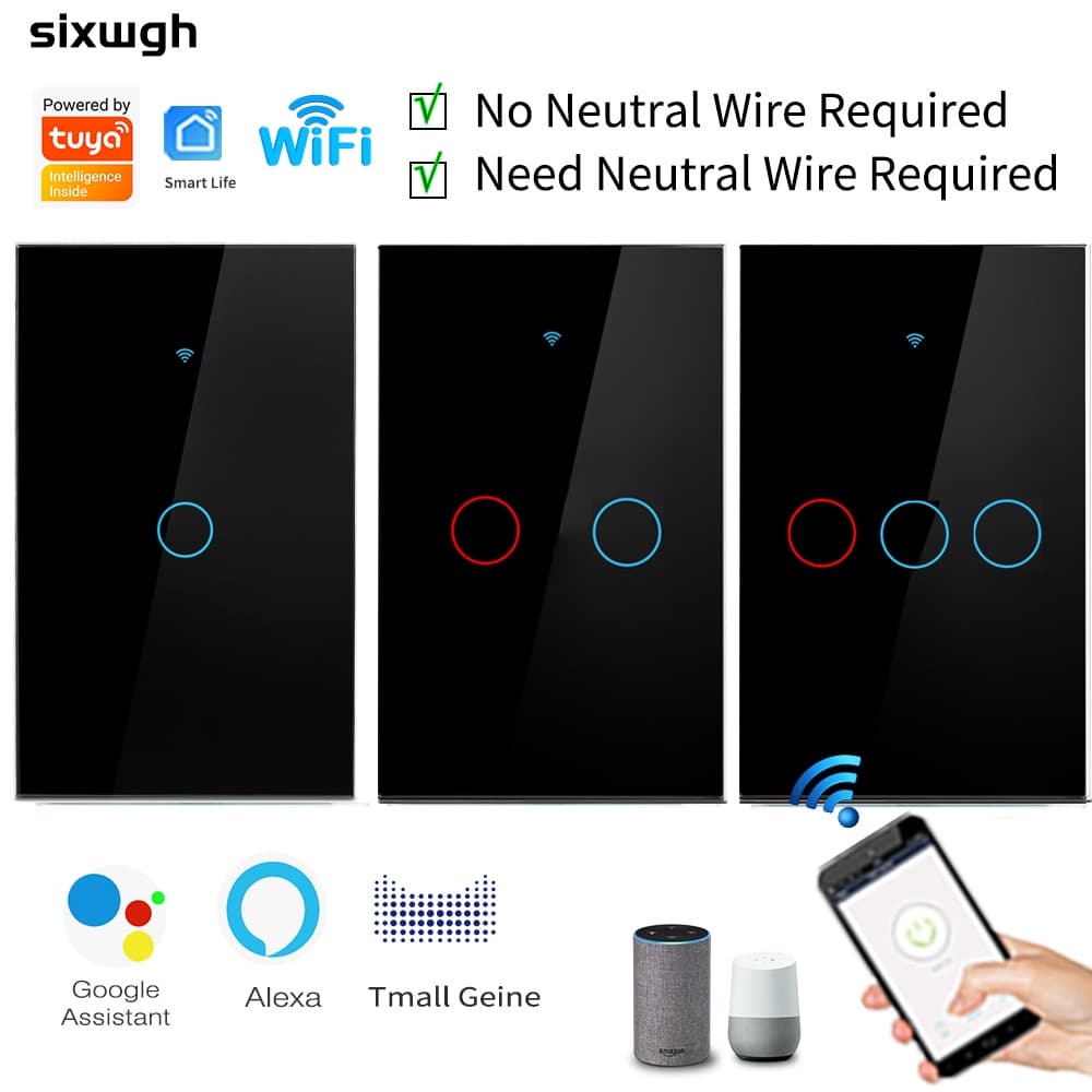 WiFi Interruptor Inteligente WiFi Tuya smart switch Suporte Smart Life APP Suporte Alexa google home