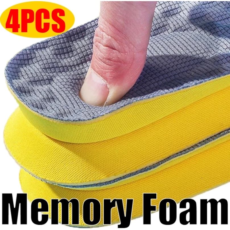 1/2 Pares De Palmilhas De Espuma Viscoelástica De Látex Para Homens , Almofadas Macias Sapatos De Suporte Pés , Palmilha
