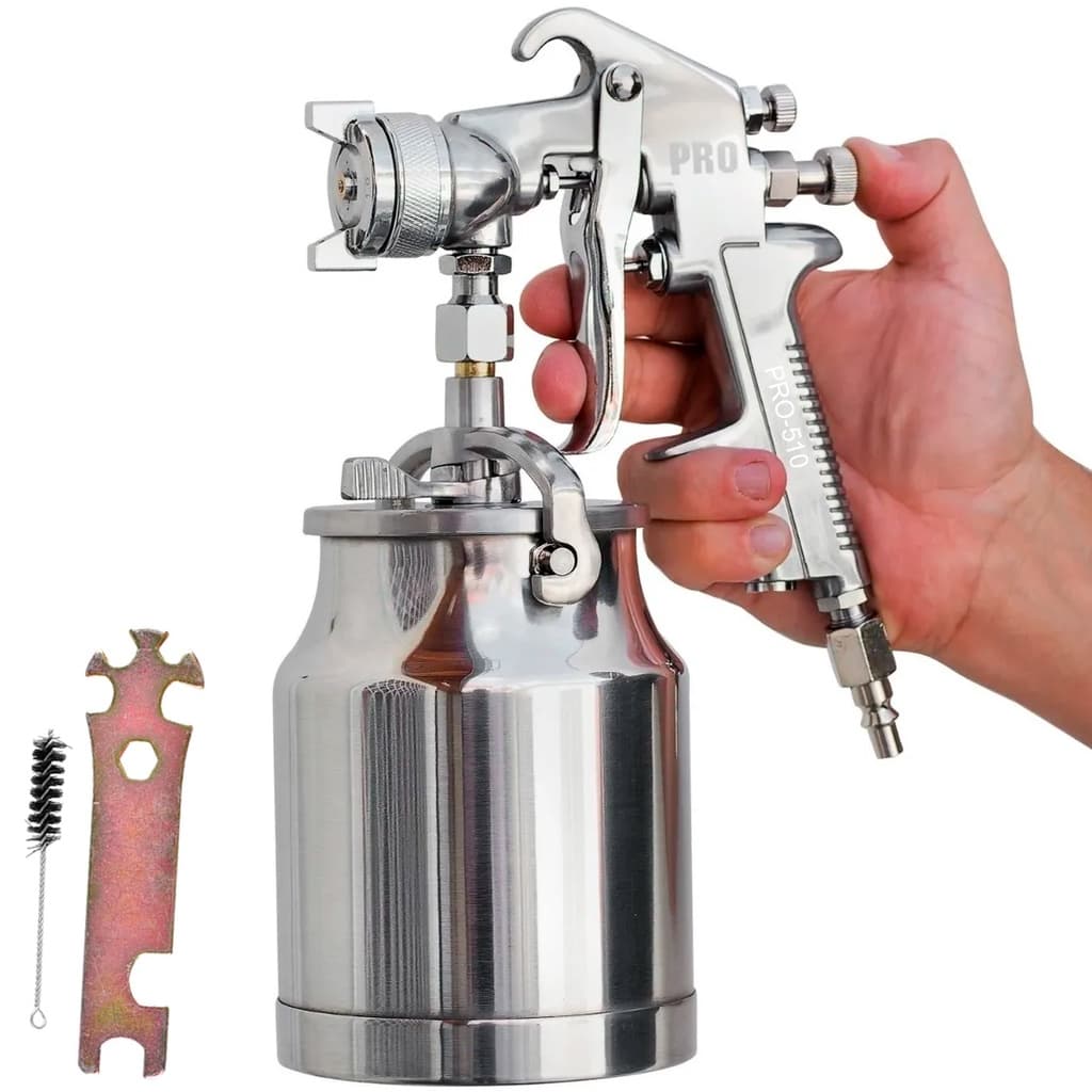 Pistola Pintura PDR  Alta Produção PRO-510 Tipo Sucção Caneca 1L Bico 1,6mm