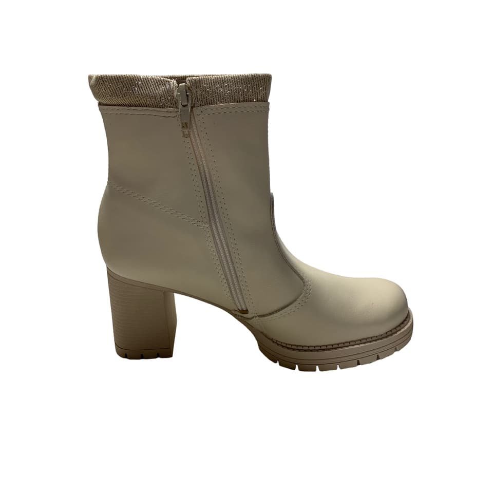 Bota Feminina Mississipi Com Glitter Salto Bloco Cano Curto