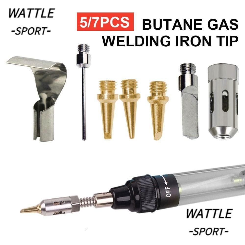 WATTLE 5/7 Pçs Cabeça De Ferro De Solda A Gás Ignição Calor Rápido Durável Cobre + Tocha Caneta Ferramenta