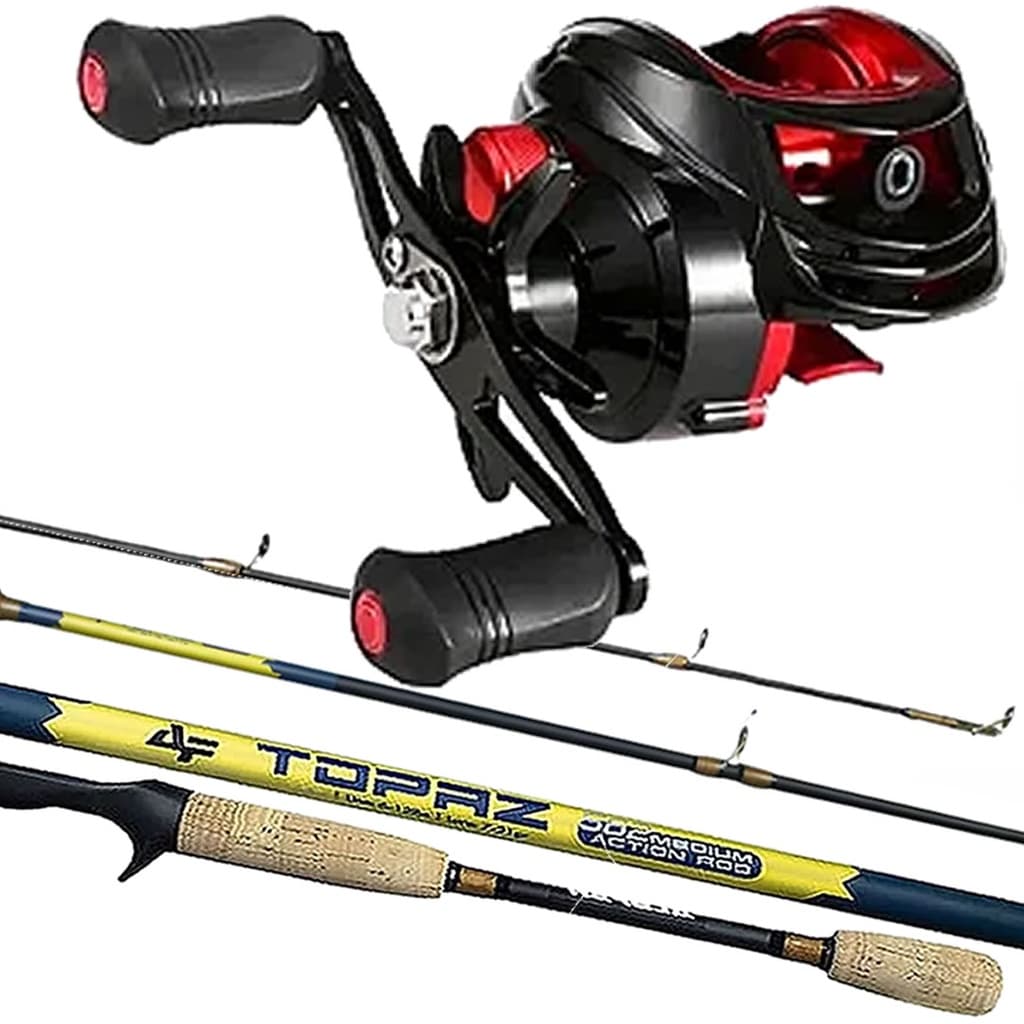 Carretilha Pesca 19 Rolamentos Vara Fibra Carbono Kit 12kg
