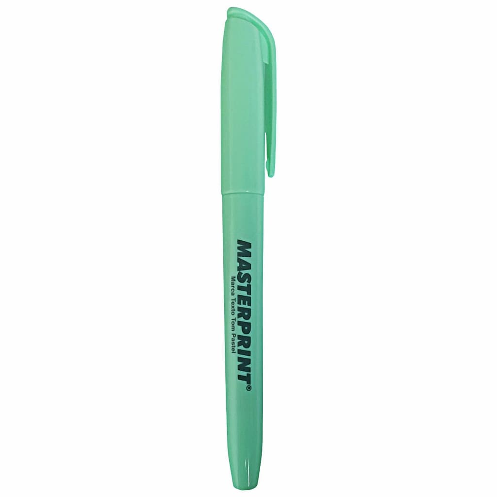 Caneta Marca Texto Verde Tom Pastel Ponta Chanfrada Masterprint MP 612