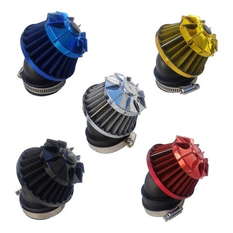 Filtro Ar Esportivo Moto 45° Graus 36,3mm Á 49mm + Adaptador