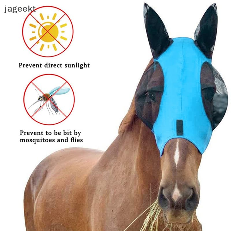 [Máscara Anti-Vooação 1pc Voação Esticada Para Mosca De Cavalo Com Orelhas Cobertas Nariz Longo BR
