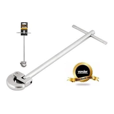 Chave Grifo Para Lavatório Em Aço Carbono 11'' - Vonder