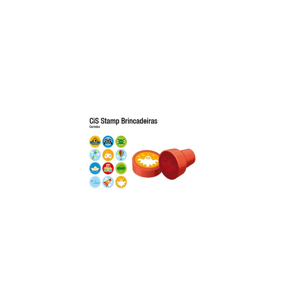Carimbo Stamp Brincadeiras com 12 Unidades - Cis