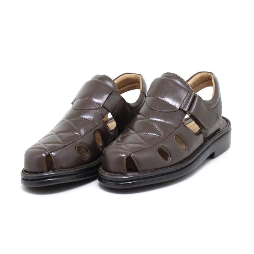 Sandalia Masculina Couro Legitimo Antistress Anatomico Ortopedico