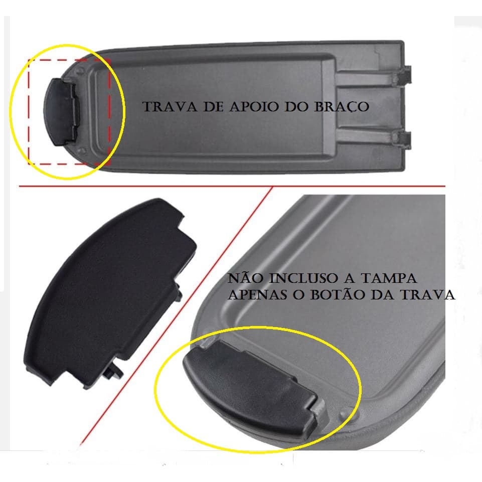 Trava Apoio Descanso Braco Tampa Vw Golf Bora Passat Beetle