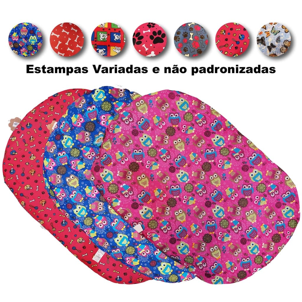 Cama Pet Para Cães e Gatos Colchonete Pet Tecido Almofada Oval