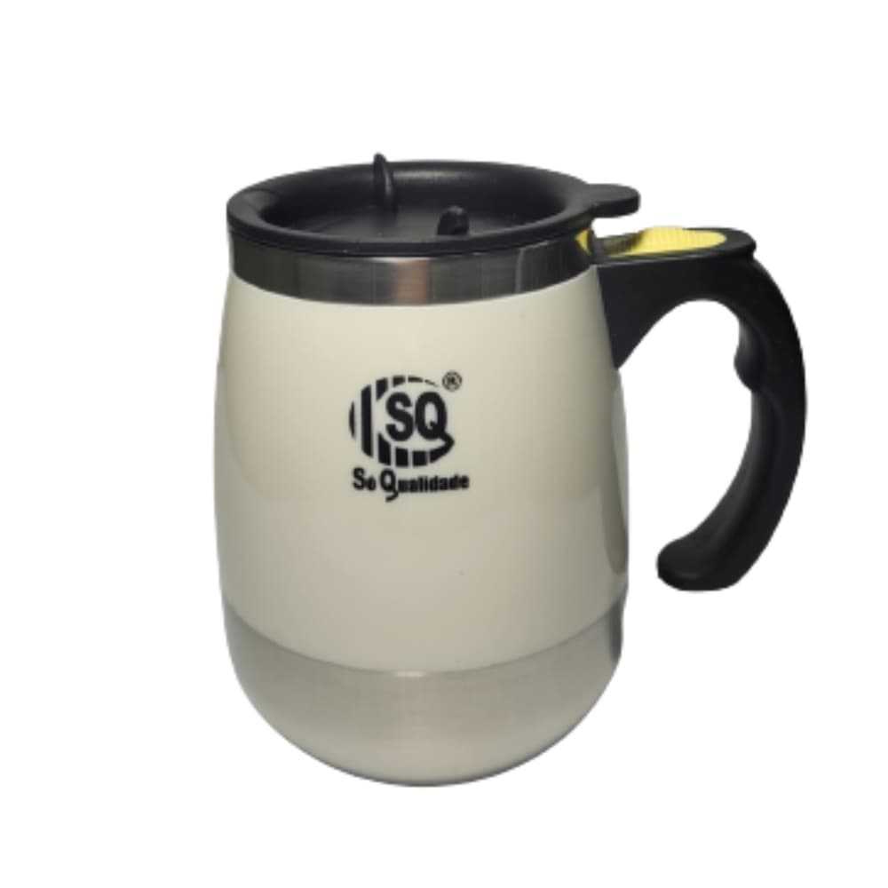Caneca Isotérmica com Mixer Automático 400ml Branco