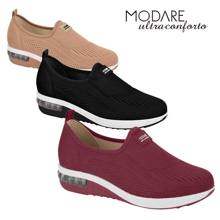Tênis Feminino UltraconfortoModare Slip On Original Calce Fácil Casual SemCadarço LancamentoConfortoa