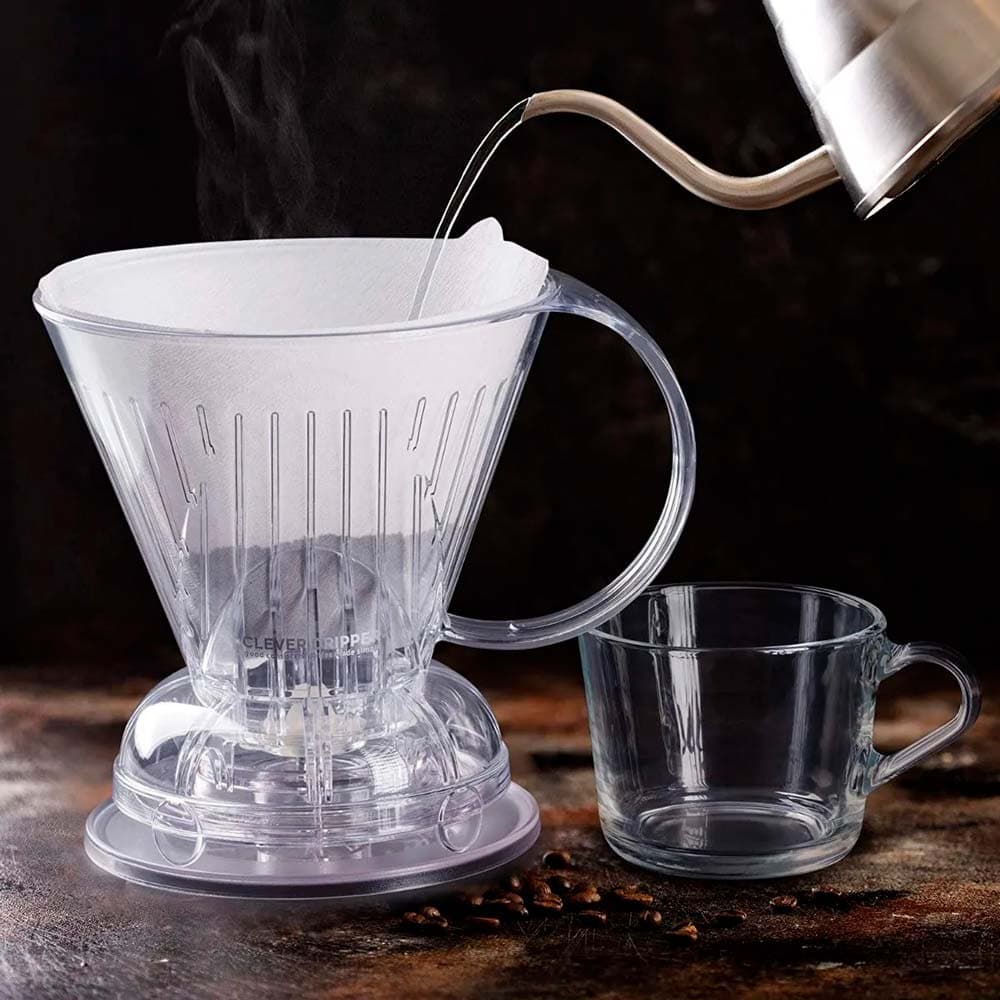 Suporte Coador Transparente Clever 500ml + 100 Filtros