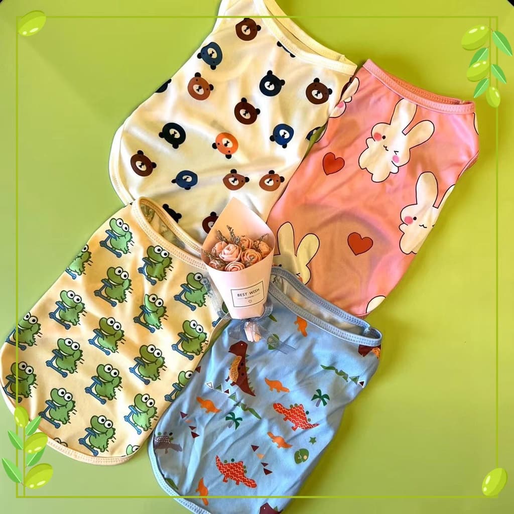 【Muhsinpet】Roupas de Cão Respirável Macio/Pet Cão Camisa de Gato/Colete Cachorro de Cachorro/Pet roupas de verão/Fato de