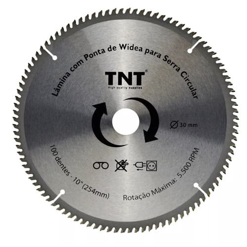 Lamina P/ Serra Meia Esquadria P/ Aluminio  254mm 100 Dentes