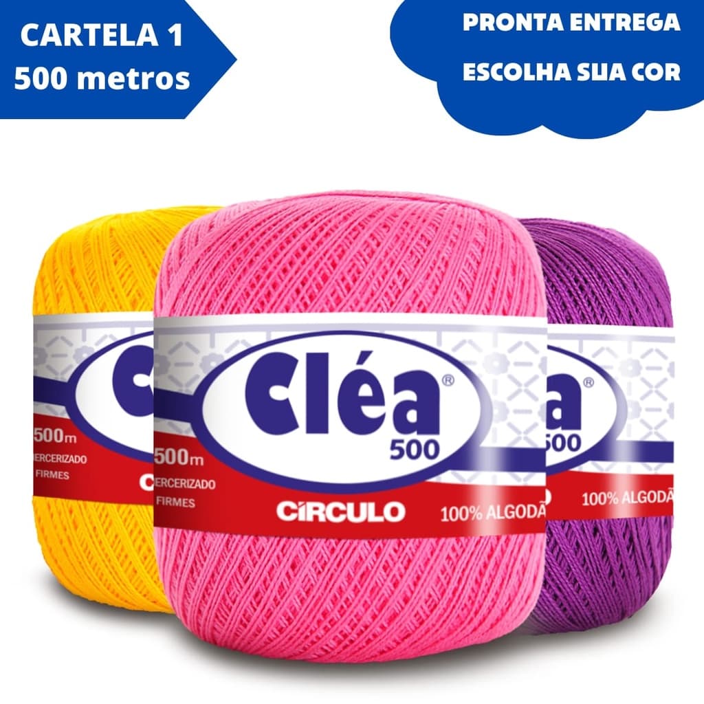 Linha Cléa 500 Metros Marca Circulo - 75g 100% Algodão