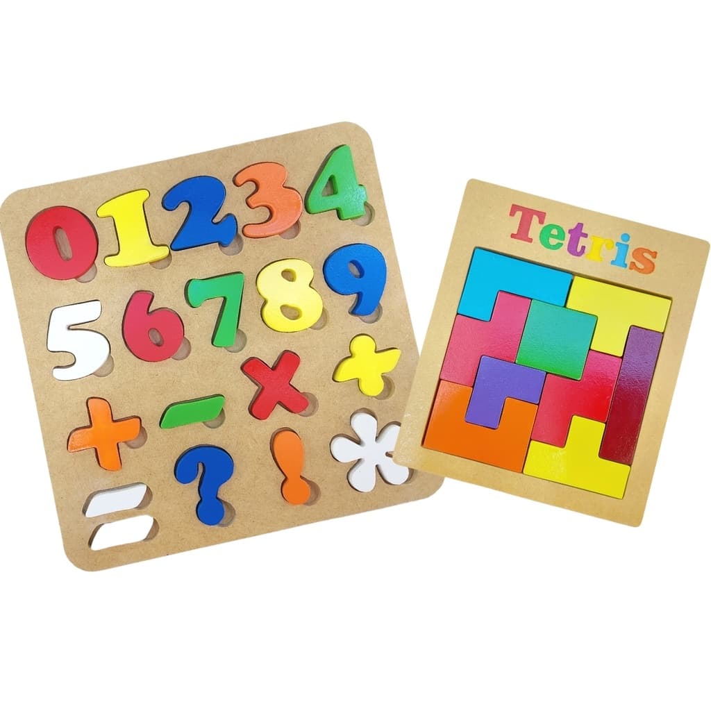 Brinquedos Educativo Números e Tetris 9 Peças