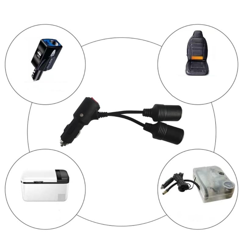 Adaptador Isqueiro Multifuncional SK Interruptor Para Acessórios Carro