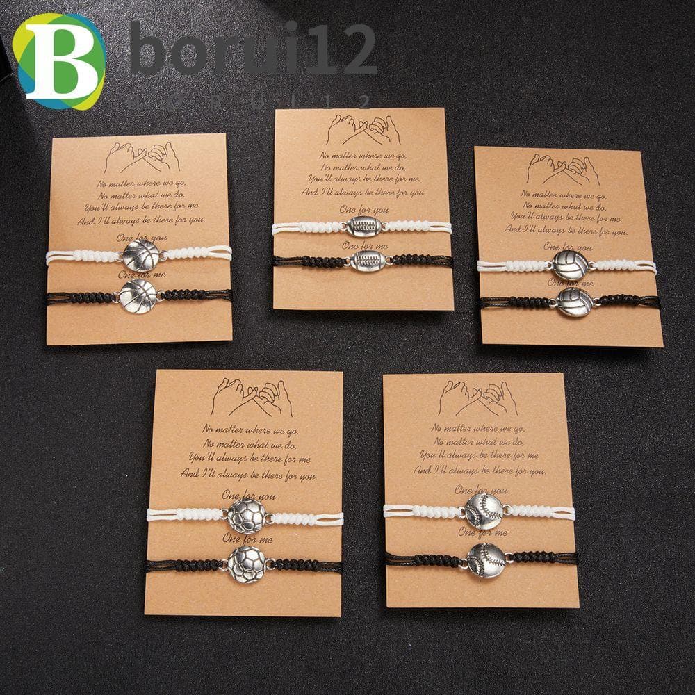 BORUIB Bola Corda Voleibol Artesanal Minoria Criativa 2 Pçs/set Design De Moda Pulseira Estilo Coreano