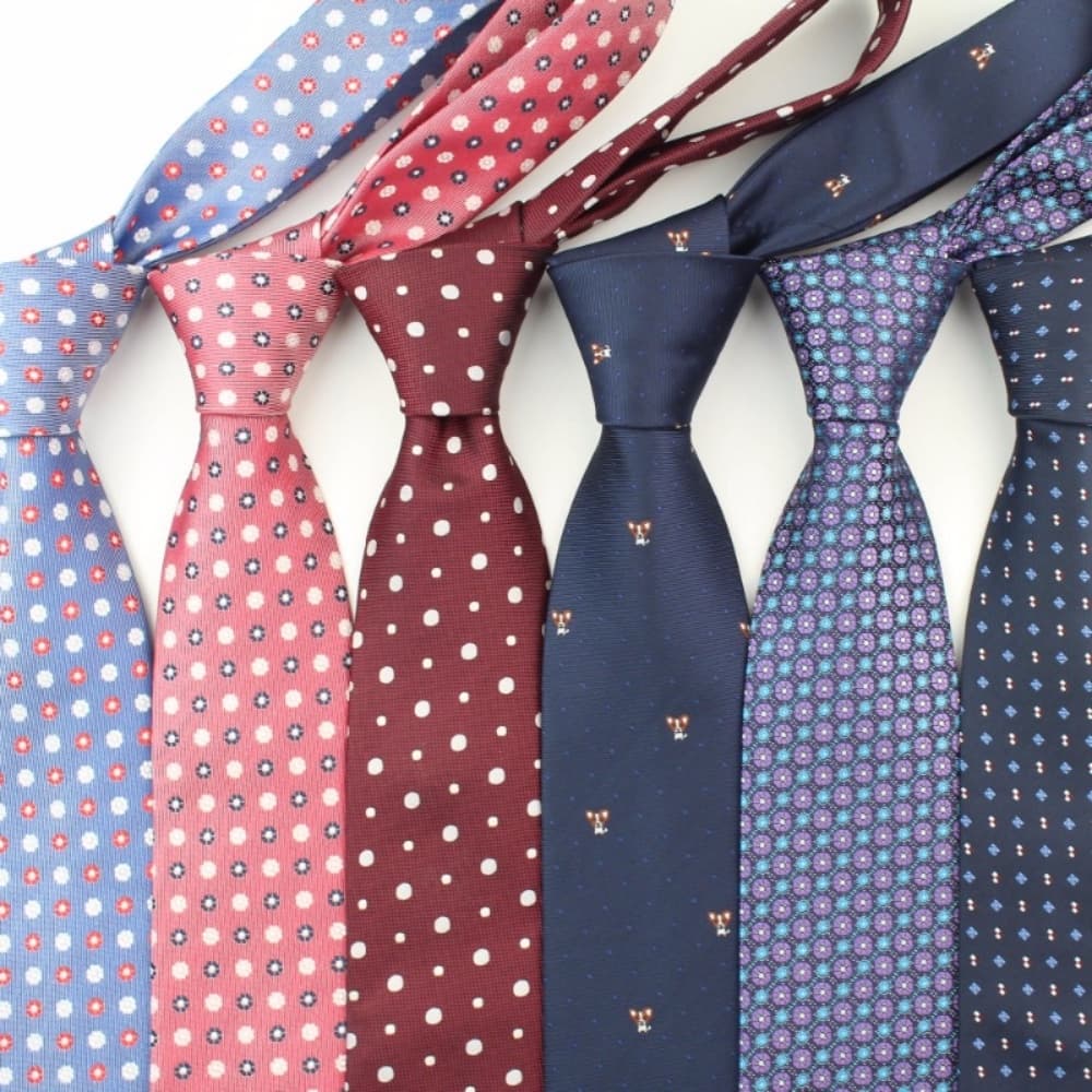 ZONFAZ Moda Clássica Gravata De Seda Para Noivo Masculino Gravatas Polka Dotte Business Casuais Listradas