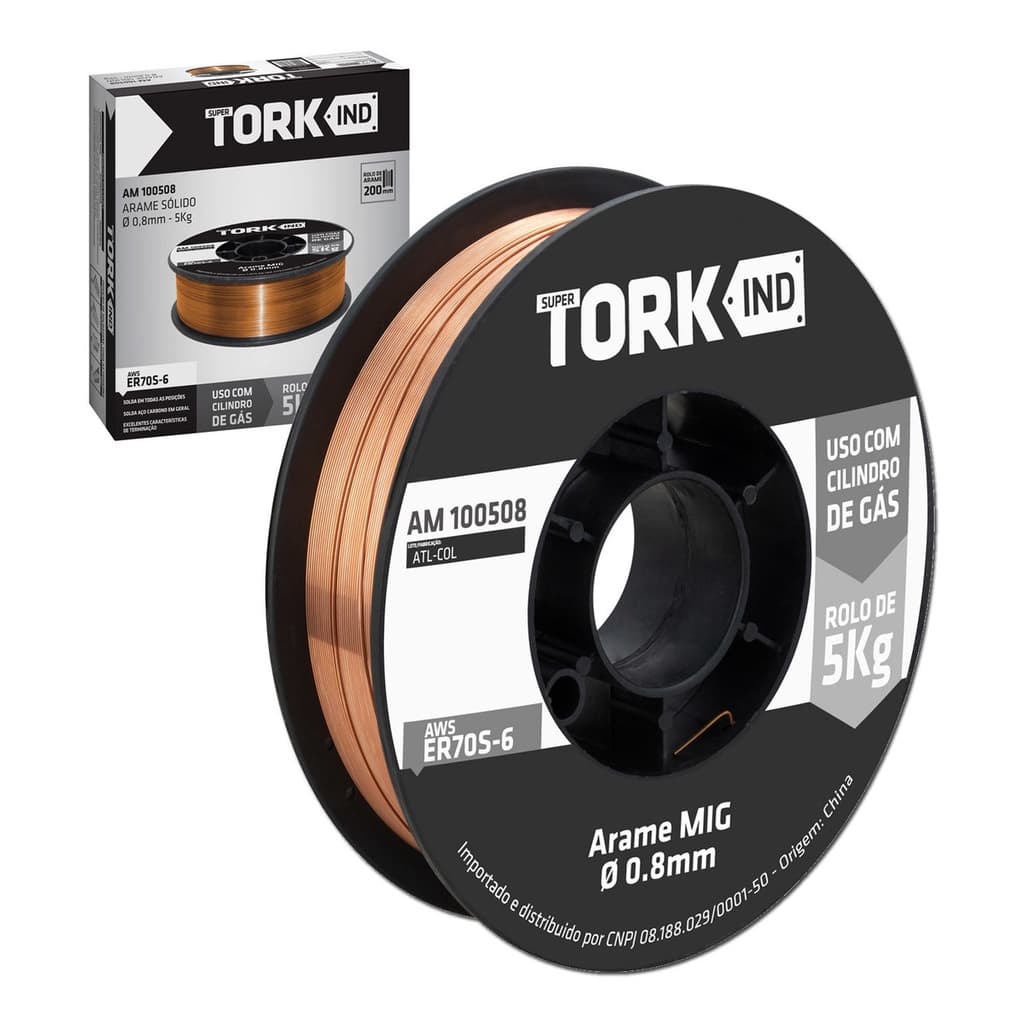 Arame De Solda Sólido Industrial 0,8mm 5kg Serralheria Tork