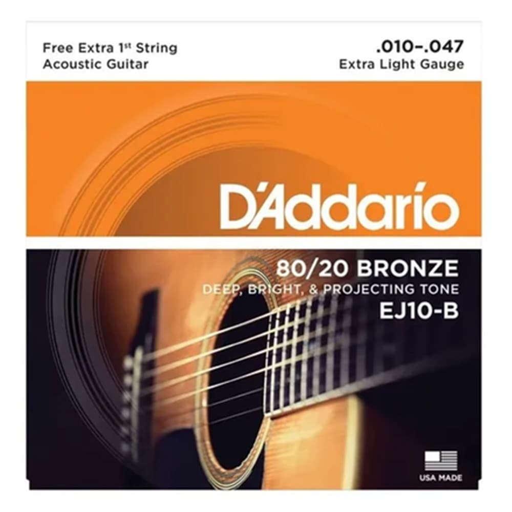 ENCORDOAMENTO D ADDARIO VIOLAO ACO EJ10-B+PL010 010