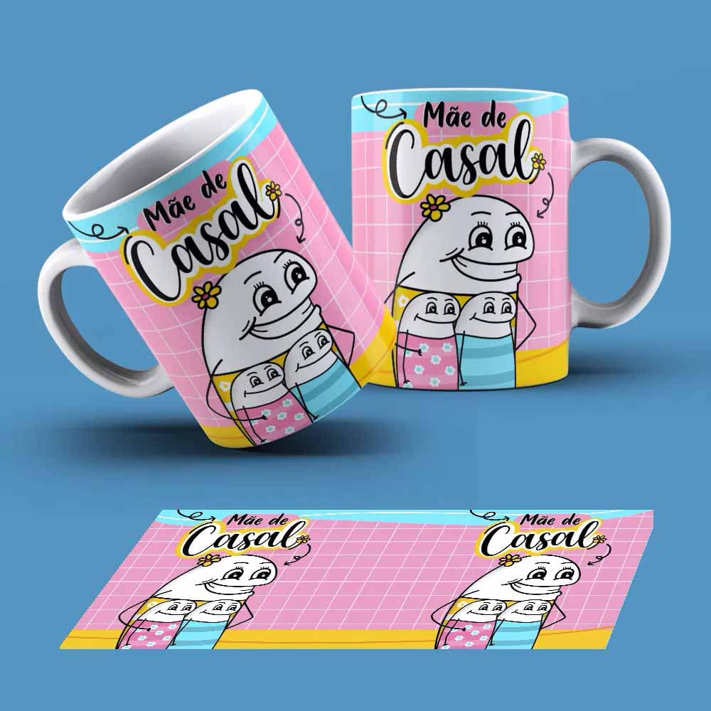 Caneca Flork Tema Mãe Personalizada Com Nome Ref (31732)