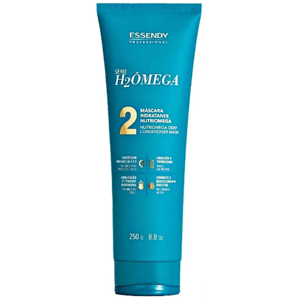 Máscara Hidratante Série H2Ômega 250ml -Tratamento Capilar para cabelos desidratados Hidratação Profunda e Regeneração d