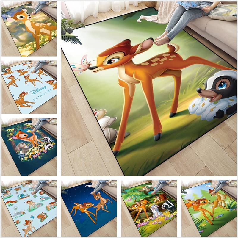 Xiaolu Bambi Disney Animação Filme Tapete Quarto Sofá De Cabeceira De Estudo Infantil Entrada Antiderrapante E Absorção