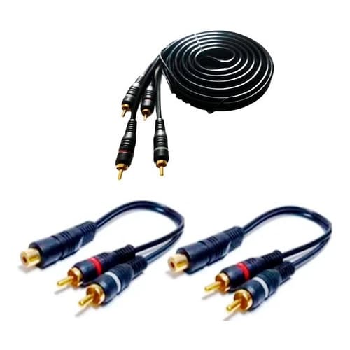 Cabo Rca 5 Metros + 2 Cabos Y 2 M + 1 F P/ Modulo Banh. Ouro