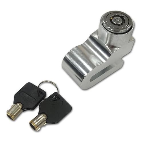 Cadeado Trava Disco Freio Antifurto Moto Universal Cinza